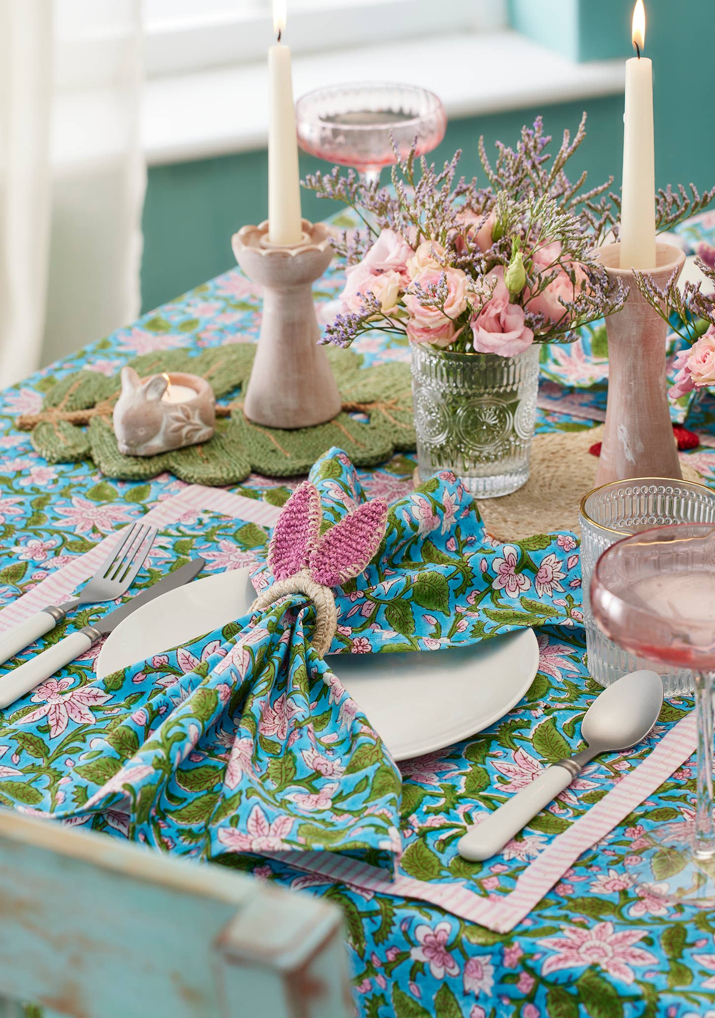 Block Print Napkin - Lily set/4.