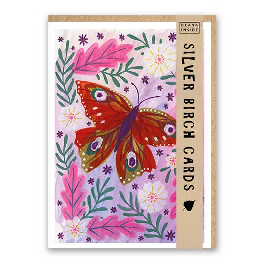 Blank Greeting Card ''Red Butterfly"