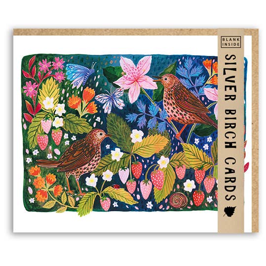 Blank Greeting Card ''Strawberry Thief"