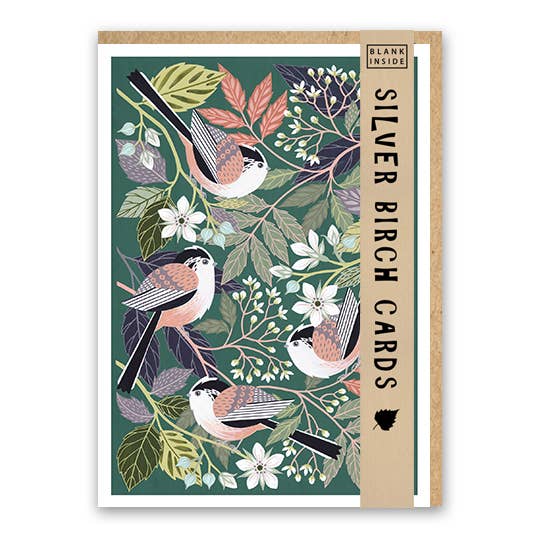 Blank Greeting Card 'Long-Tailed Tits"