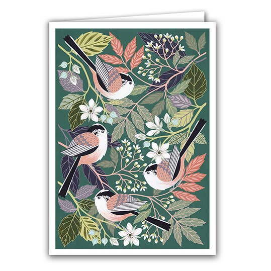 Blank Greeting Card 'Long-Tailed Tits"