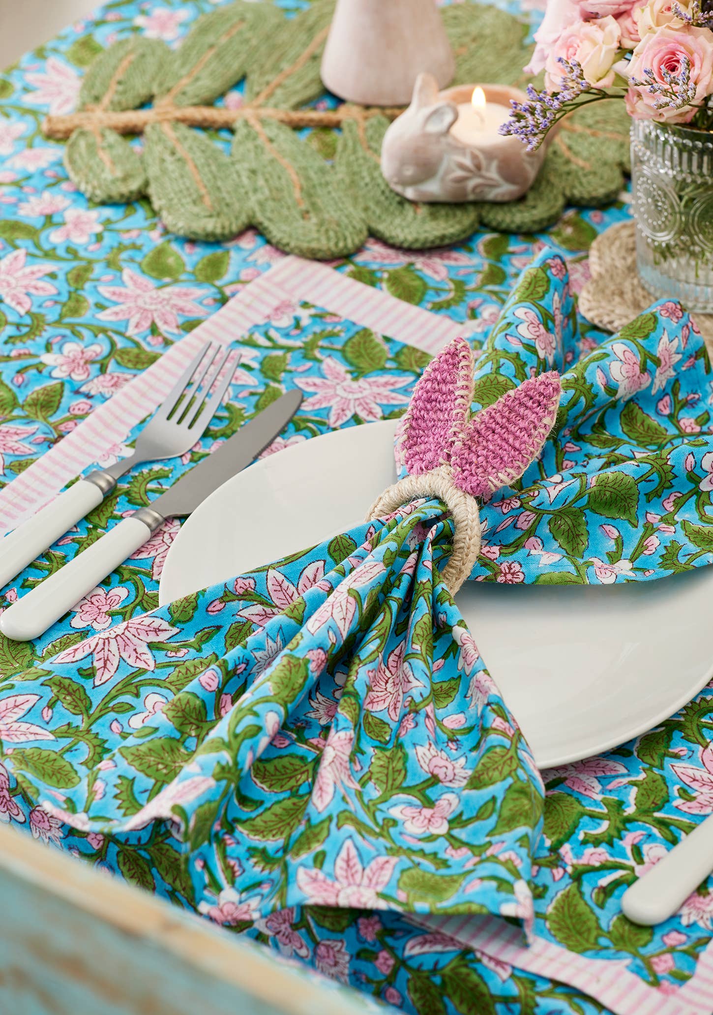 Block Print Napkin - Lily set/4.