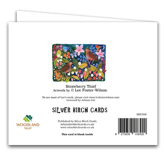 Blank Greeting Card ''Strawberry Thief"