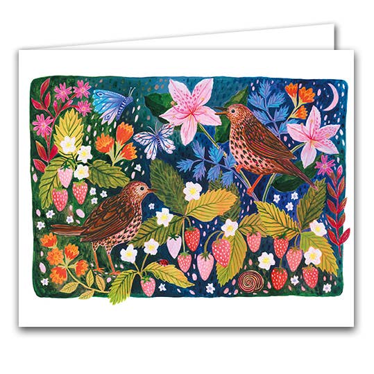 Blank Greeting Card ''Strawberry Thief"