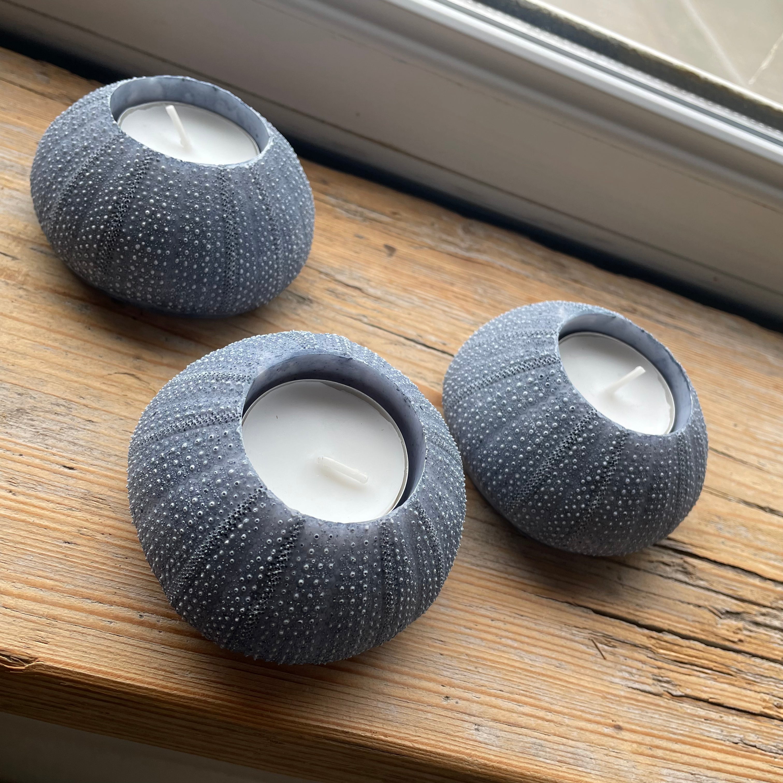 Blue Sea Urchin Tea Lights