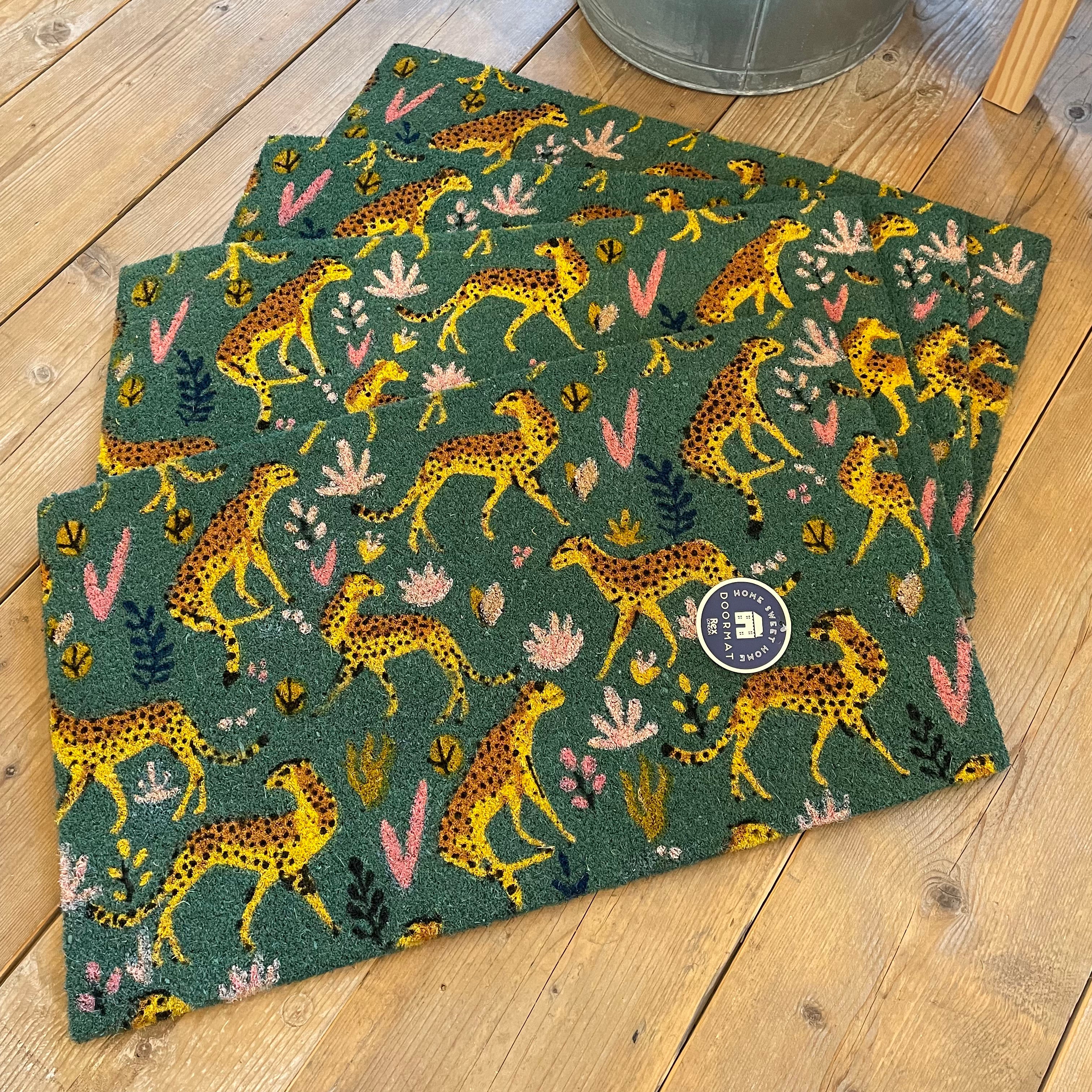 Cheetah Coir Doormat