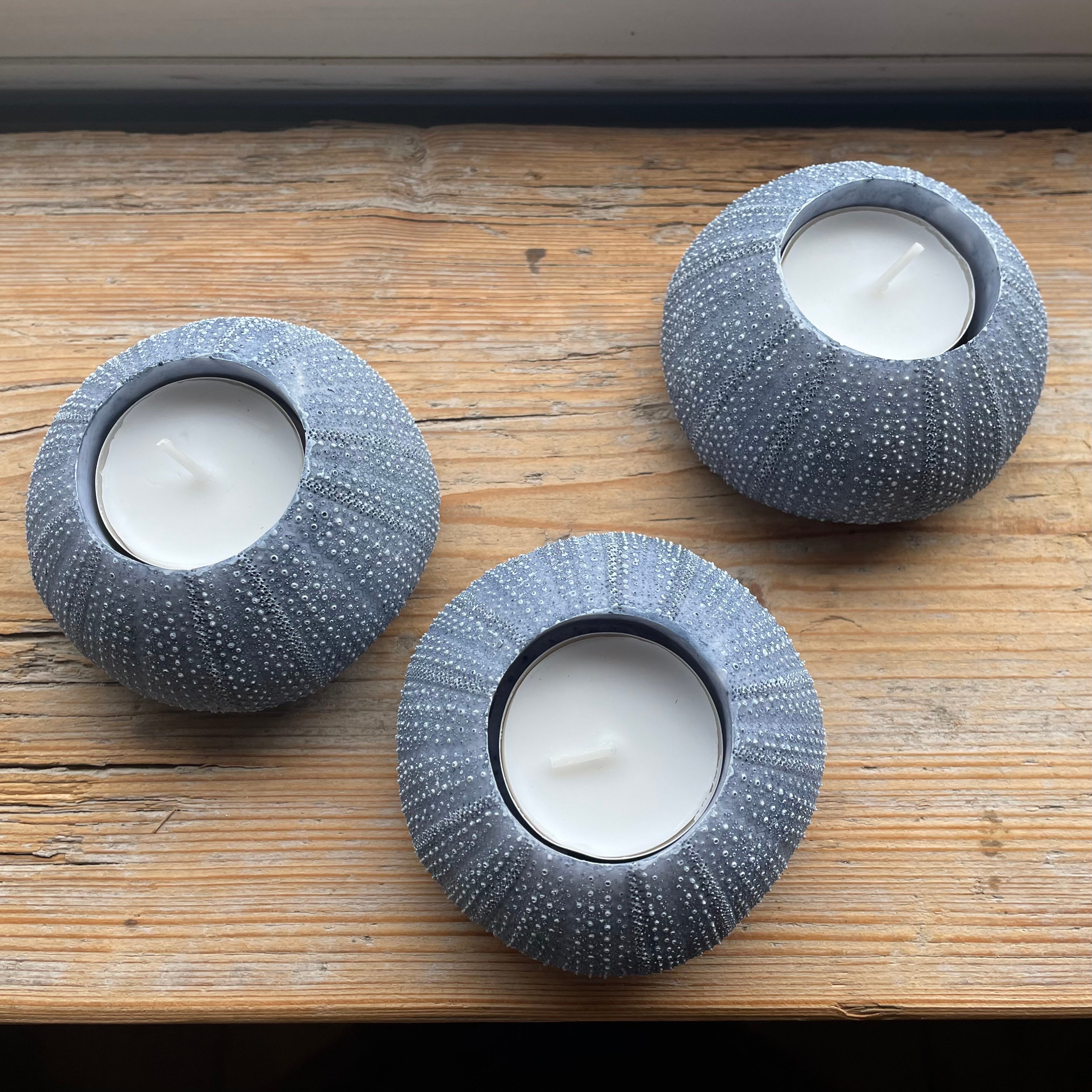 Blue Sea Urchin Tea Lights