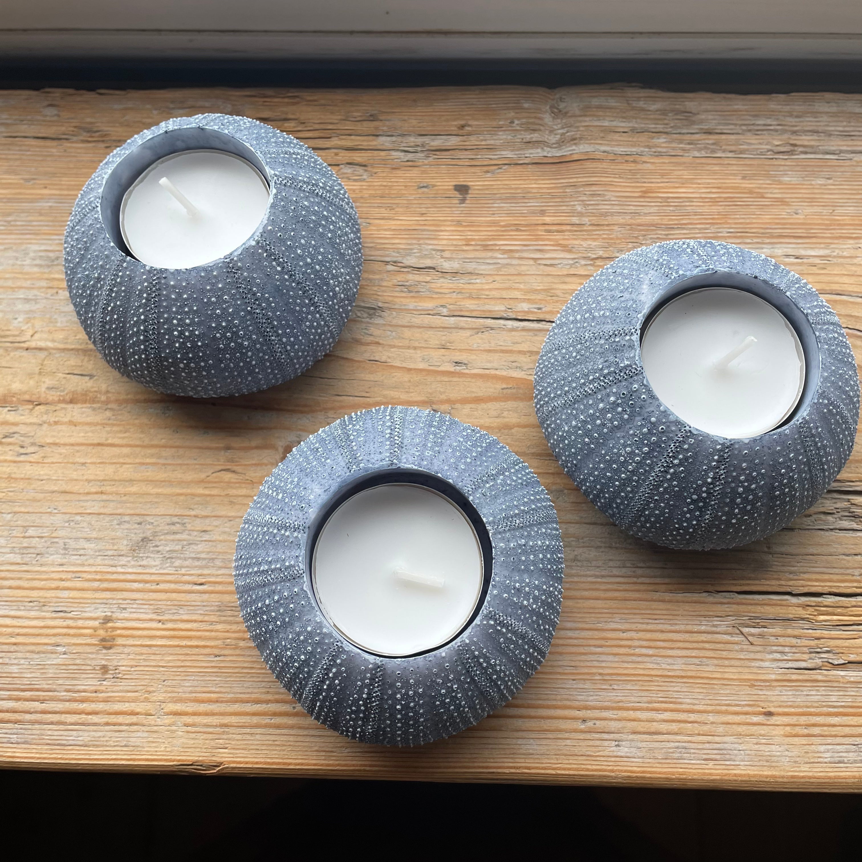 Blue Sea Urchin Tea Lights