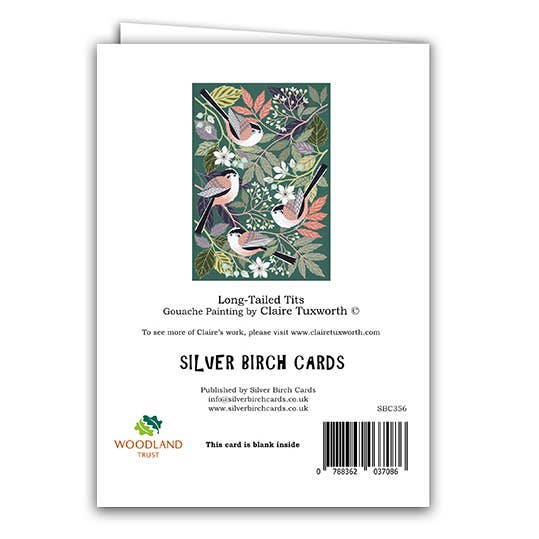 Blank Greeting Card 'Long-Tailed Tits"