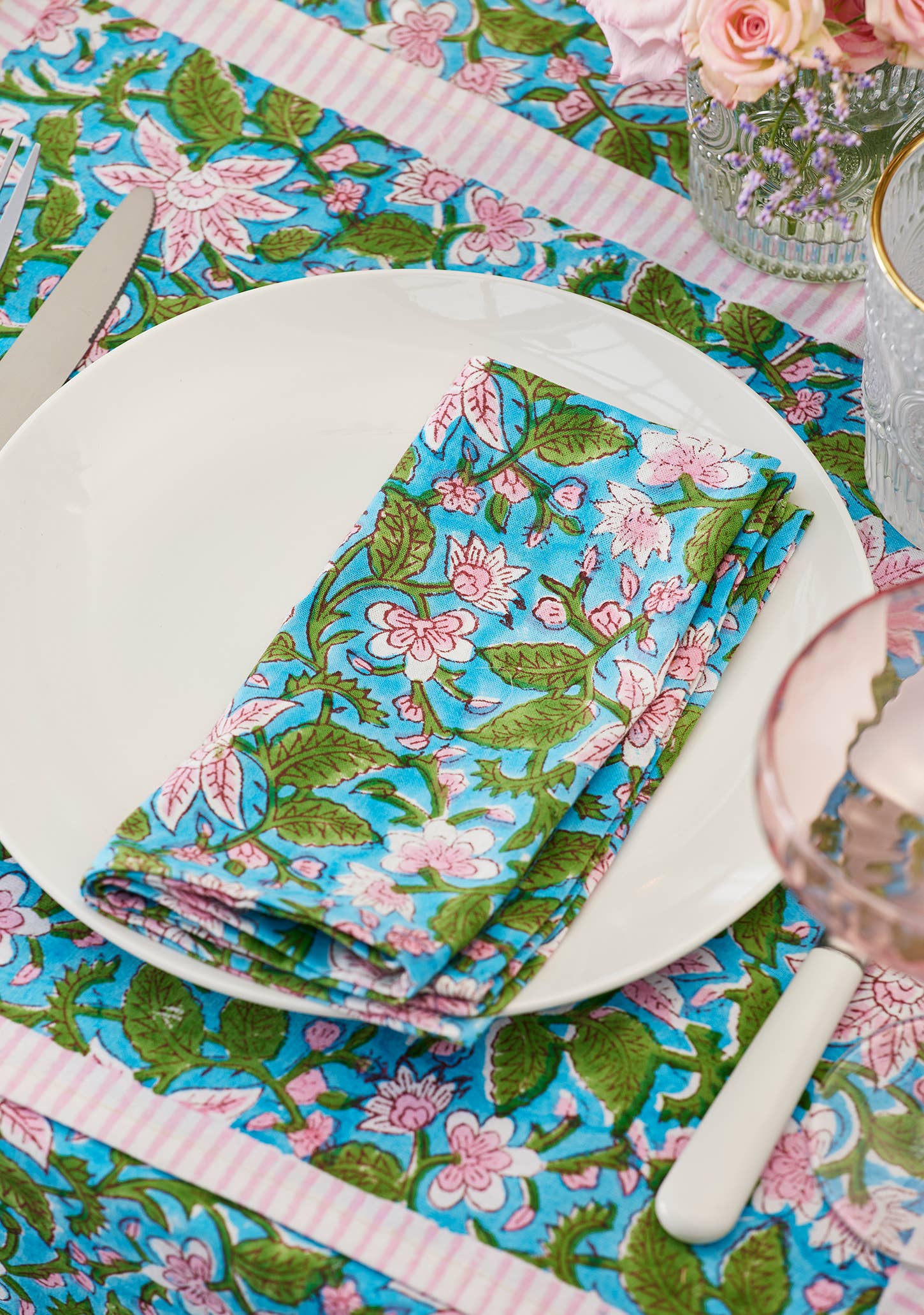 Block Print Napkin - Lily set/4.