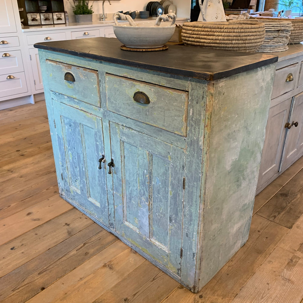 Green Painted Vintage Sideboard