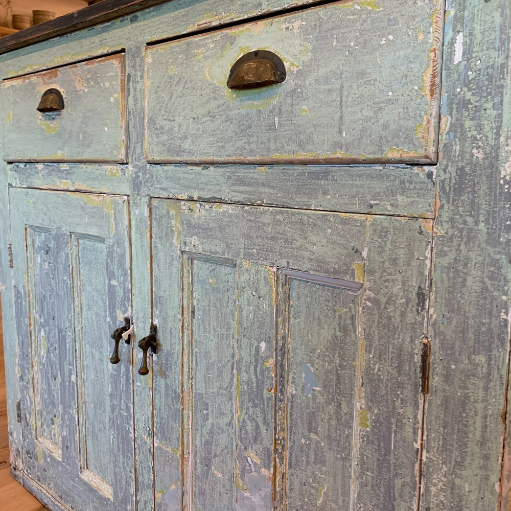 Green Painted Vintage Sideboard