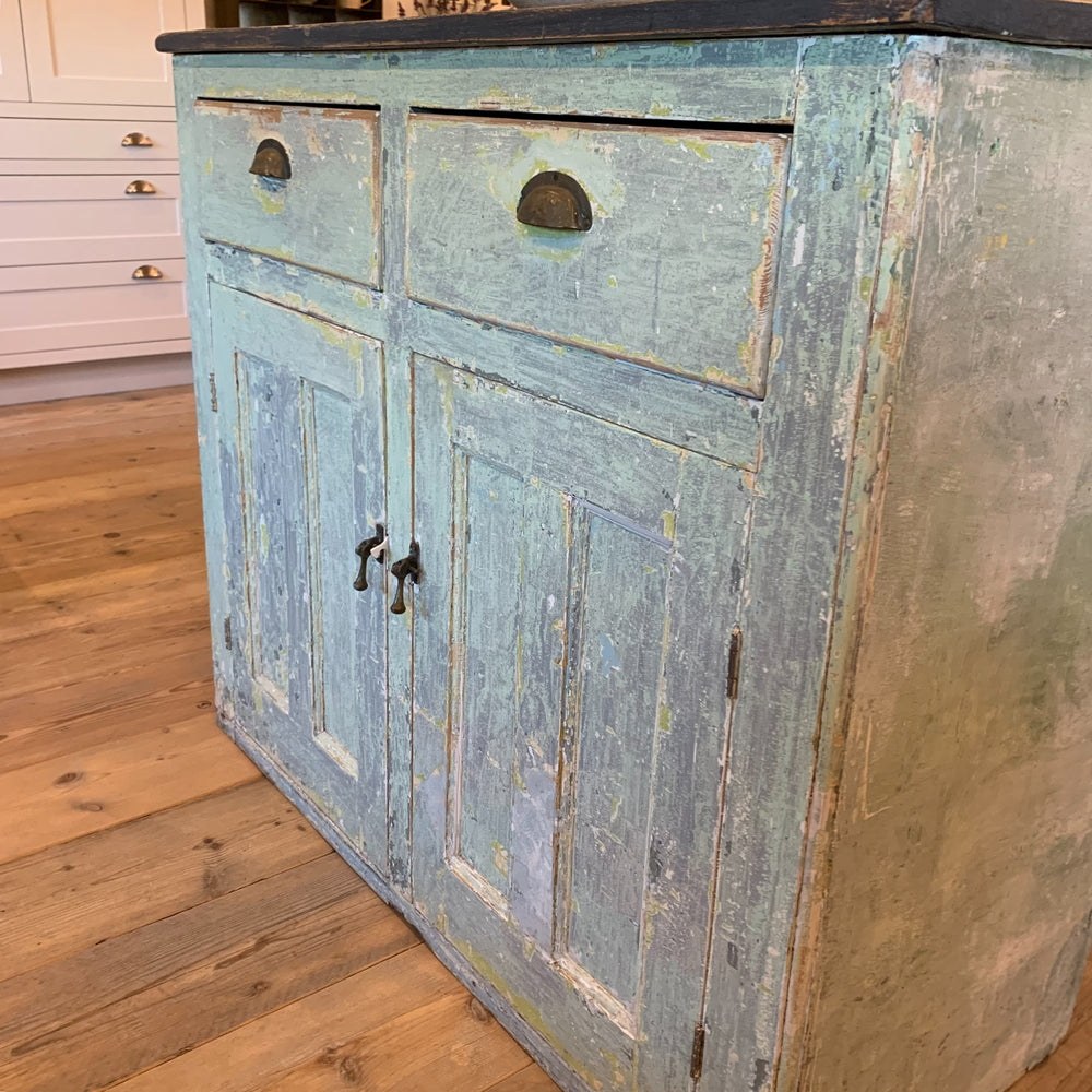 Green Painted Vintage Sideboard
