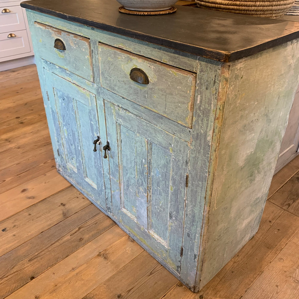 Green Painted Vintage Sideboard