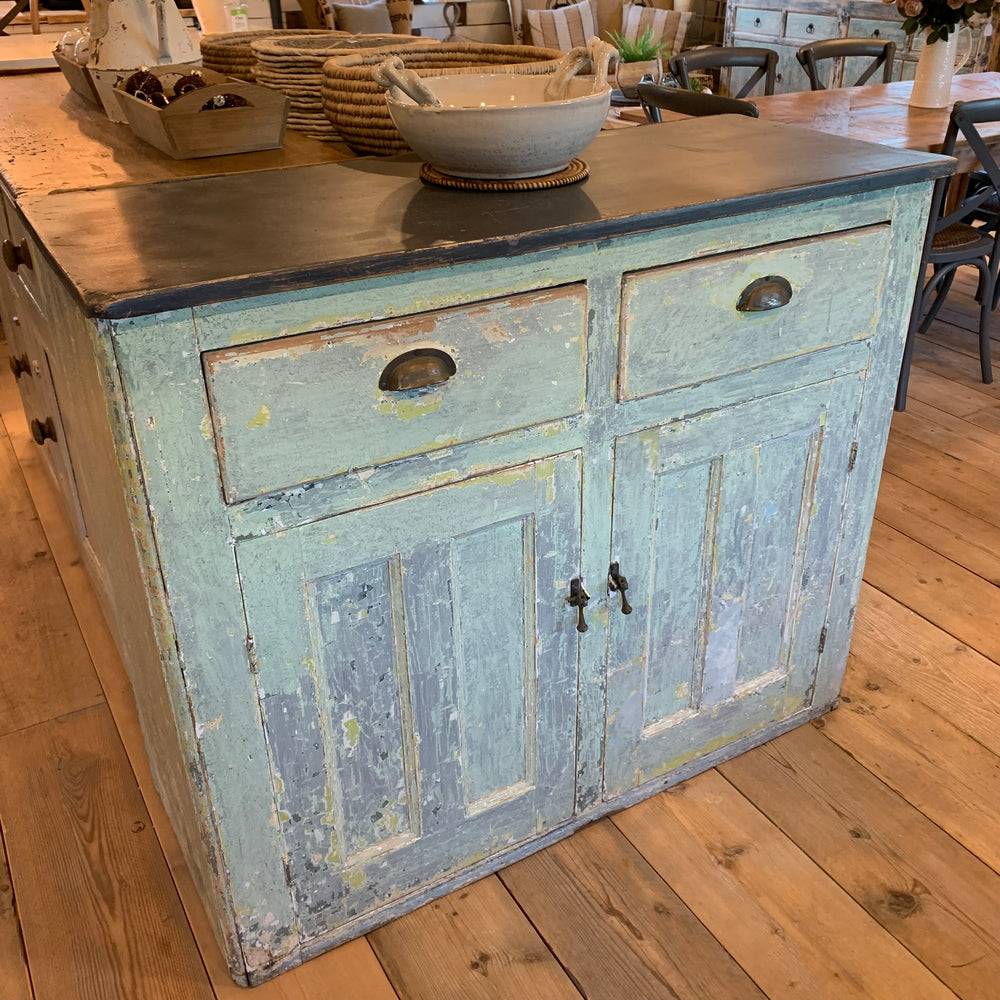 Green Painted Vintage Sideboard