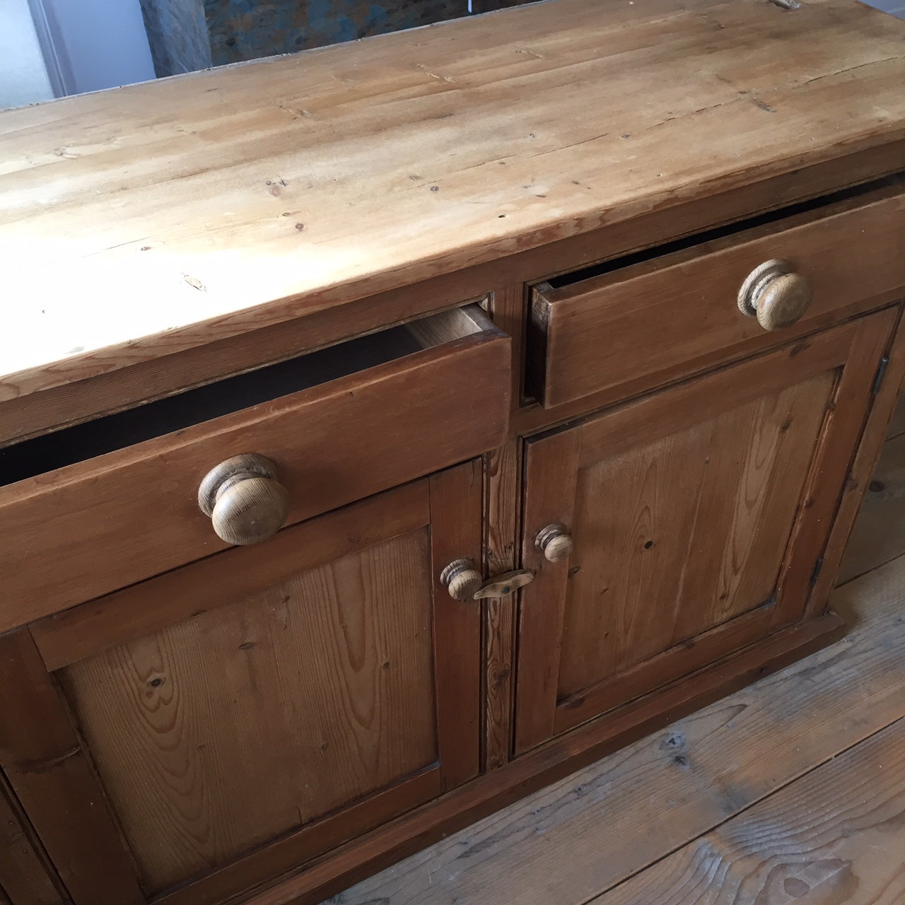 Victorian Pine Sideboard.