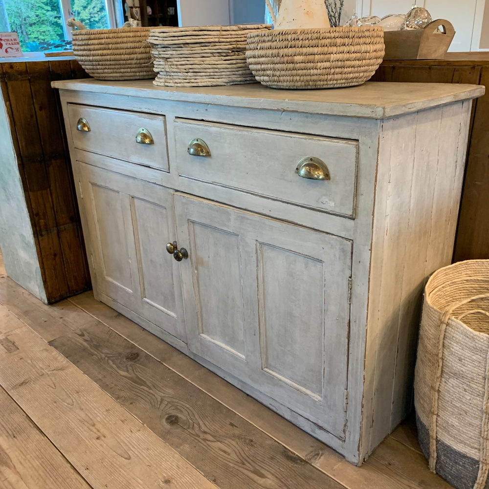 White Distressed Vintage Sideboard
