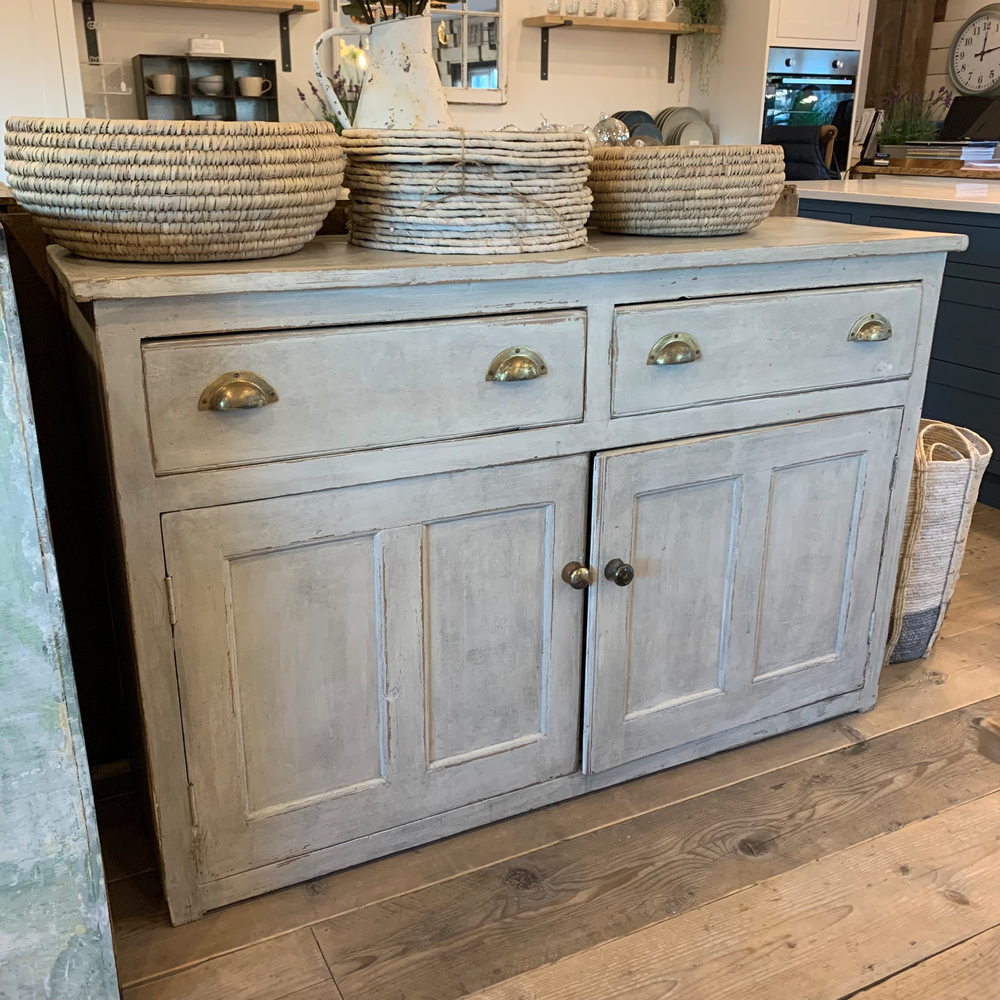 White Distressed Vintage Sideboard