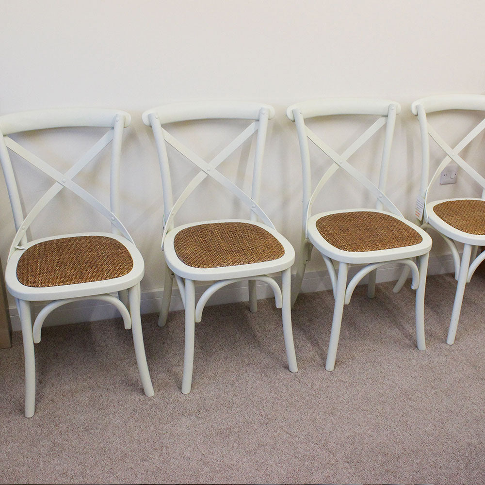 Painted Elm Cross-back Dining Chairs