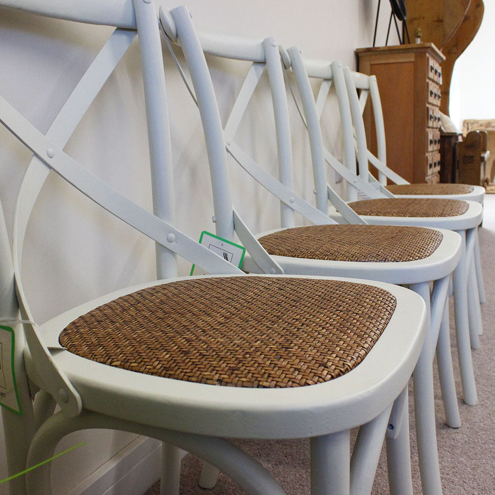 Painted Elm Cross-back Dining Chairs